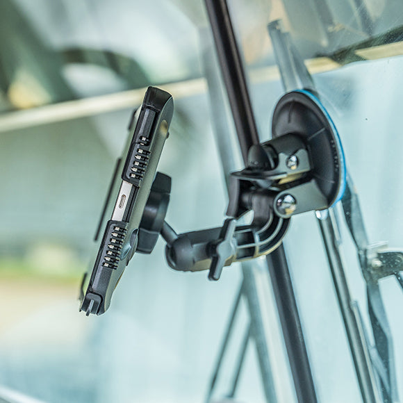 PIVOT Dual Suction Windshield Mount Inside Heavy Truck Tractor
